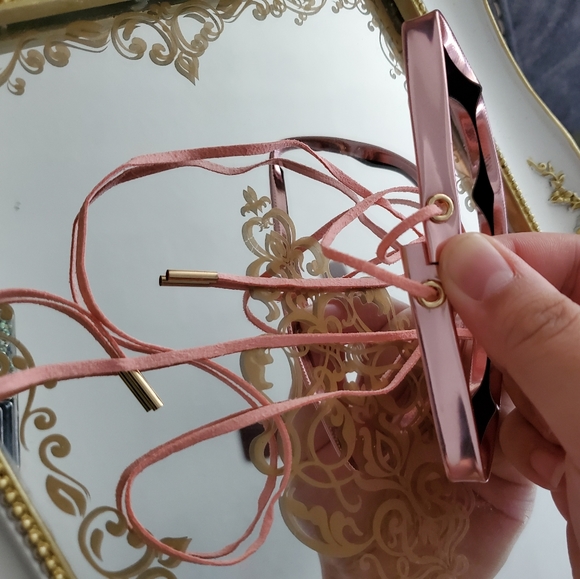 Forever 21 Jewelry - Holographic lace up choker